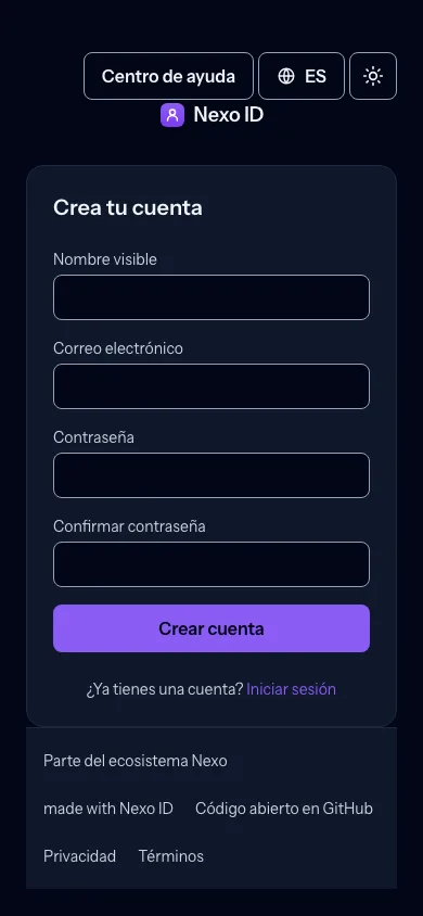 1 — Crea tu cuenta