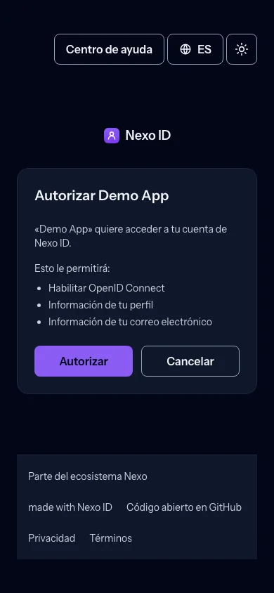 2 — Autoriza tus aplicaciones